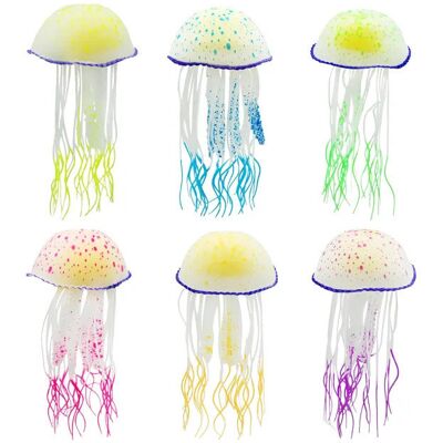 NOBLEZA Meduza 6.5X11.5Cm Mała Sztuczna Fluorescencyjna Ozdoba Do Akwarium NOBLEZA Meduza 6.5X11.5Cm Mała Sztuczna Fluorescencyjna Ozdoba Do Akwarium