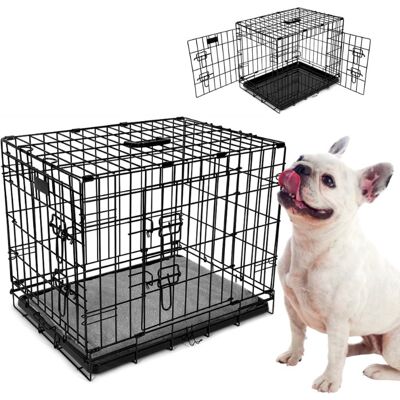 LALAZOO METALOWA Klatka dla psa WZMOCNIONA KOJEC CZARNA 76x46x51+narożniki GRATIS M LALAZOO METALOWA Klatka dla psa WZMOCNIONA KOJEC CZARNA 76x46x51+narożniki GRATIS M