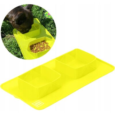 Collar Company Miska składana WAUDOG Silicone 38,5х23х5 cm, żółta Collar Company Miska składana WAUDOG Silicone 38,5х23х5 cm, żółta
