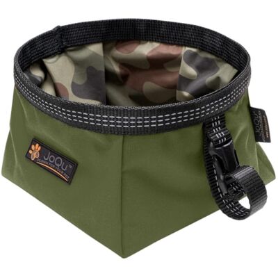 Miska turystyczna dla dużego psa JoQu® Walk Bowl olive green Miska turystyczna dla dużego psa JoQu® Walk Bowl olive green
