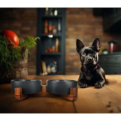 Inny producent Miski ceramiczne na stojaku drewnianym Inny producent Miski ceramiczne na stojaku drewnianym