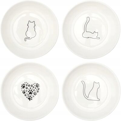 inna (Inny) MISKI DLA KOTA CERAMICZNE PŁASKIE 4 SZT ZESTAW WHISKER FRIENDLY inna (Inny) MISKI DLA KOTA CERAMICZNE PŁASKIE 4 SZT ZESTAW WHISKER FRIENDLY