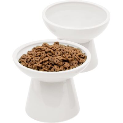 Inny producent Miski dla kotów 2 bardzo szerokie podniesione ceramiczne Białe Inny producent Miski dla kotów 2 bardzo szerokie podniesione ceramiczne Białe