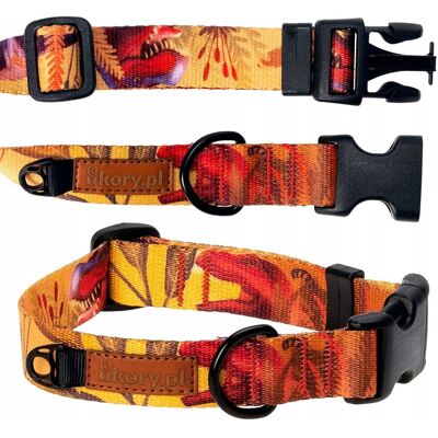 MOCNA OBROŻA dla PSA 25 mm REGULOWANA 34-40 cm M / L DINO DINOZAUR uKory MOCNA OBROŻA dla PSA 25 mm REGULOWANA 34-40 cm M / L DINO DINOZAUR uKory