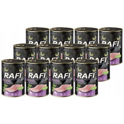 MOKRA KARMA DLA KOTA RAFI STERILISED KRÓLIK ZESTAW 12 X 400G BEZZBOŻOWA MOKRA KARMA DLA KOTA RAFI STERILISED KRÓLIK ZESTAW 12 X 400G BEZZBOŻOWA