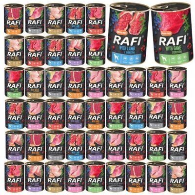 Mokra Karma Dla Psa Rafi Mix 8 Smaków 48 X 400g. Bezzbożowa Dolina Noteci Mokra Karma Dla Psa Rafi Mix 8 Smaków 48 X 400g. Bezzbożowa Dolina Noteci
