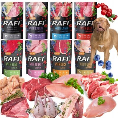 MOKRA KARMA DOLINA NOTECI RAFI ADULT BEZ ZBÓŻ SASZETKA MIX 8 SMAKÓW 24x500G MOKRA KARMA DOLINA NOTECI RAFI ADULT BEZ ZBÓŻ SASZETKA MIX 8 SMAKÓW 24x500G