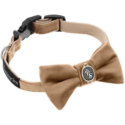 LEBURRE JASZCZUK SPÓŁKA JAWNA Mucha obroża dla psa lub kota Petstories Velvet Dream beige Rozmiar XL LEBURRE JASZCZUK SPÓŁKA JAWNA Mucha obroża dla psa lub kota Petstories Velvet Dream beige Rozmiar XL