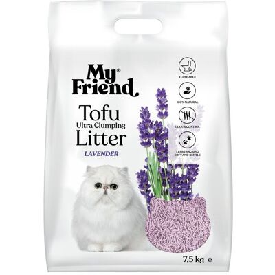 Inny producent My Friend Tofu Żwirek dla kota Zbrylający Zapach Lawendy 7,5 kg (18 litrów) Inny producent My Friend Tofu Żwirek dla kota Zbrylający Zapach Lawendy 7,5 kg (18 litrów)