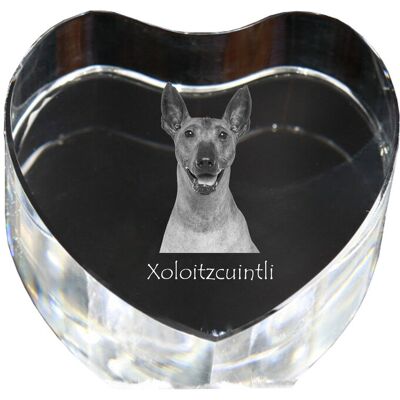 Nagi pies meksykański, Bezwłosy pies Azteków, Xoloitzquintle - zdjęcie psa w krysztale, kryształowe serce, wyjątkowa ramka ze zdjęciem marki Art-Dog Nagi pies meksykański, Bezwłosy pies Azteków, Xoloitzquintle - zdjęcie psa w krysztale, kryształowe serce, wyjątkowa ramka ze zdjęciem marki Art-Dog
