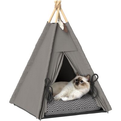 PawHut Namiot tipi dla zwierząt, z poduszką, łatwe do prania PawHut Namiot tipi dla zwierząt, z poduszką, łatwe do prania