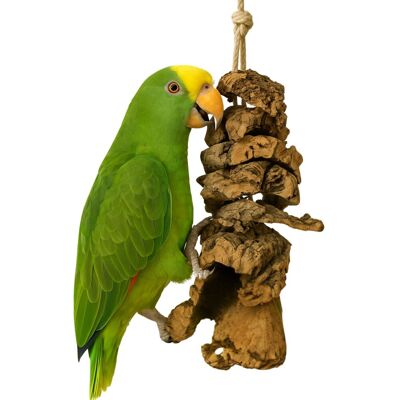Parrot Planet Naturalna Zabawka z Kory Dębu Korkowego dla Dużych i Średnich PaPug Parrot Planet Naturalna Zabawka z Kory Dębu Korkowego dla Dużych i Średnich PaPug