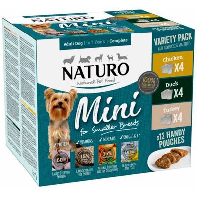 Naturo Mini Variety kurczak kaczka indyk 12x150g Naturo Mini Variety kurczak kaczka indyk 12x150g