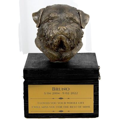 Norfolk Terrier - urna z grawerem i rzeźbą psa, ostatnie pożeganie, produkt ręcznie wykonany marki Art-Dog Norfolk Terrier - urna z grawerem i rzeźbą psa, ostatnie pożeganie, produkt ręcznie wykonany marki Art-Dog