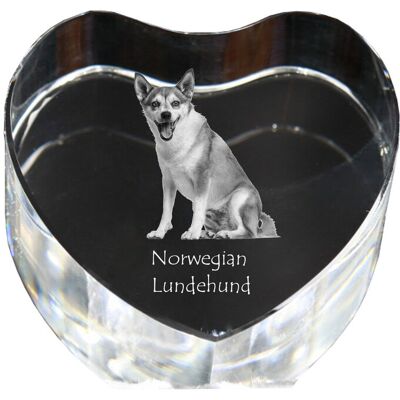 Norweski pies na maskonury, Norwegian Lundehund - zdjęcie psa w krysztale, kryształowe serce, wyjątkowa ramka ze zdjęciem marki Art-Dog Norweski pies na maskonury, Norwegian Lundehund - zdjęcie psa w krysztale, kryształowe serce, wyjątkowa ramka ze zdjęciem marki Art-Dog