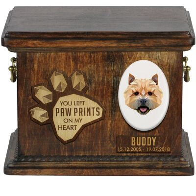 Norwich Terrier - skrzynia pamiątkowa psa, personalizowana skrzynia, pamiątkowe pudełko na psie pamiątki marki Art-Dog Norwich Terrier - skrzynia pamiątkowa psa, personalizowana skrzynia, pamiątkowe pudełko na psie pamiątki marki Art-Dog