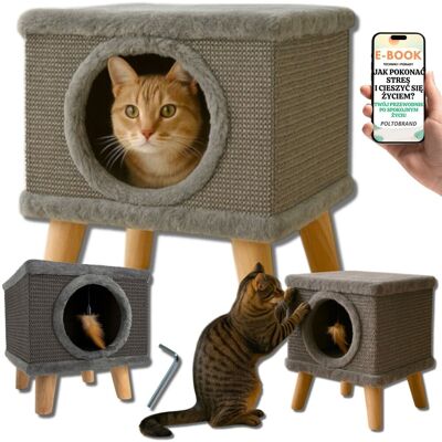Pltb Nowoczesny DRAPAK DLA KOTA 2w1 • Domek Legowisko Zabawka Dla Kotów • PRAKTYCZNY PREZENT DLA KOCIARZA + EBOOK-1 Pltb Nowoczesny DRAPAK DLA KOTA 2w1 • Domek Legowisko Zabawka Dla Kotów • PRAKTYCZNY PREZENT DLA KOCIARZA + EBOOK-1