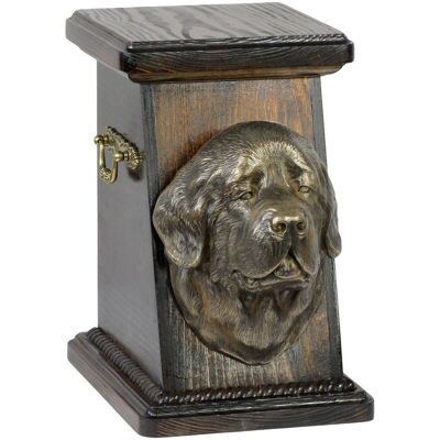 Nowofundland, Nowofoundland, Wodołaz - skrzynia pamiątkowa psa, elegancka skrzynia ze statuetką, pamiątkowa skrzynia z popiersiem psa marki Art-Dog Nowofundland, Nowofoundland, Wodołaz - skrzynia pamiątkowa psa, elegancka skrzynia ze statuetką, pamiątkowa skrzynia z popiersiem psa marki Art-Dog