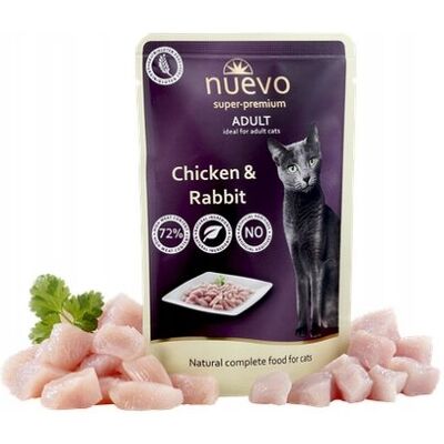 Nuevo Super Premium Saszetka mokra karma dla kota Kurczak Królik 12x85g Nuevo Super Premium Saszetka mokra karma dla kota Kurczak Królik 12x85g