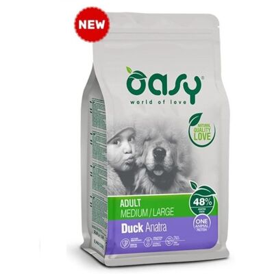 OASY Pełnoporcjowa karma dla dorosłych psów z kaczką - Medium/Large - 12kg OASY Pełnoporcjowa karma dla dorosłych psów z kaczką - Medium/Large - 12kg