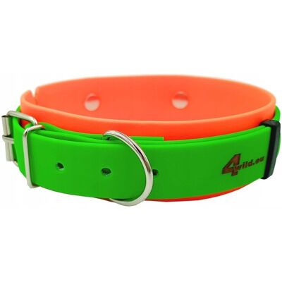 Obroża BIOTHANE 38mm Pomarań-Zielona 4WILD 38-52cm Obroża BIOTHANE 38mm Pomarań-Zielona 4WILD 38-52cm