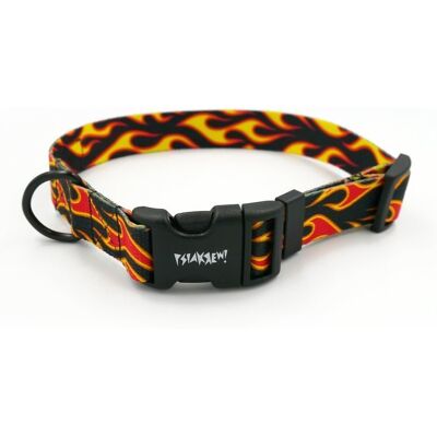 Psiakrew Obroża dla Psa Dog On Fire, regulowana szeroka 2,5 cm, dla średnich i większych psów, czarne okucia-XXL 38-52 cm Psiakrew Obroża dla Psa Dog On Fire, regulowana szeroka 2,5 cm, dla średnich i większych psów, czarne okucia-XXL 38-52 cm