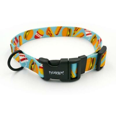 Psiakrew Obroża dla Psa Doggy Foodie Regulowana 2,5 cm dla średnich i większych psów, czarne okucia-XXL 38-52 cm Psiakrew Obroża dla Psa Doggy Foodie Regulowana 2,5 cm dla średnich i większych psów, czarne okucia-XXL 38-52 cm
