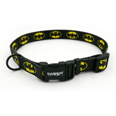 Psiakrew Obroża dla Psa Regulowana Bat Dog, wąska 2 cm, dla mniejszych psów i szczeniaków, czarne okucia-M 28-40 cm Psiakrew Obroża dla Psa Regulowana Bat Dog, wąska 2 cm, dla mniejszych psów i szczeniaków, czarne okucia-M 28-40 cm