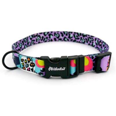 Psiakrew Obroża dla Psa Regulowana Crazy Leopard, wąska 2 cm, dla mniejszych psów i szczeniaków, okucia czarne-S 24-36 cm Psiakrew Obroża dla Psa Regulowana Crazy Leopard, wąska 2 cm, dla mniejszych psów i szczeniaków, okucia czarne-S 24-36 cm