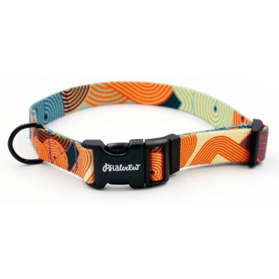 Psiakrew Obroża dla Psa Regulowana Geo Snake, wąska 2 cm, dla mniejszych psów i szczeniaków, okucia czarne-M 28-40 cm Psiakrew Obroża dla Psa Regulowana Geo Snake, wąska 2 cm, dla mniejszych psów i szczeniaków, okucia czarne-M 28-40 cm