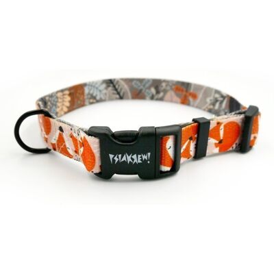 Psiakrew Obroża dla Psa Regulowana Lisiczka, wąska 2 cm, dla mniejszych psów i szczeniaków, czarne okucia-S 24-36 cm Psiakrew Obroża dla Psa Regulowana Lisiczka, wąska 2 cm, dla mniejszych psów i szczeniaków, czarne okucia-S 24-36 cm