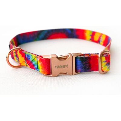 Psiakrew Obroża dla Psa Regulowana Tie Dye, wąska 2 cm, dla mniejszych psów i szczeniaków-L 34-44 cm Psiakrew Obroża dla Psa Regulowana Tie Dye, wąska 2 cm, dla mniejszych psów i szczeniaków-L 34-44 cm