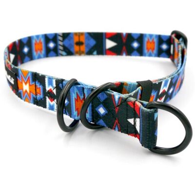 Obroża półzaciskowa Sorry Winnetou Psiakrew szeroka 2,5 cm średni i duży pies czarne okucia-S/M Obroża półzaciskowa Sorry Winnetou Psiakrew szeroka 2,5 cm średni i duży pies czarne okucia-S/M