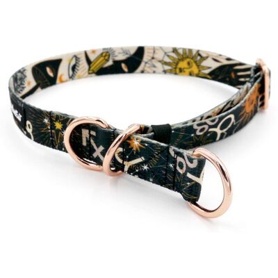 Psiakrew Obroża Półzaciskowa Zodiak Szeroka Na 2,5 Cm, Dla Średnich I Większych Psów, Złote Okucia-L/Xl Psiakrew Obroża Półzaciskowa Zodiak Szeroka Na 2,5 Cm, Dla Średnich I Większych Psów, Złote Okucia-L/Xl