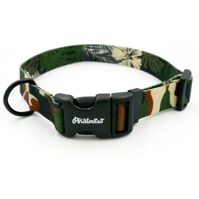 Psiakrew Obroża Regulowana dla Psa Camo szeroka na 2,5 cm dla średnich i większych psów, czarne okucia-XXL 38-52 cm Psiakrew Obroża Regulowana dla Psa Camo szeroka na 2,5 cm dla średnich i większych psów, czarne okucia-XXL 38-52 cm