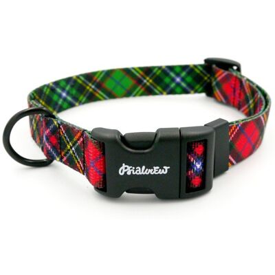 Obroża Regulowana W Szkocką Kratę Tartan Psiakrew, Szer. Na 2,5 Cm, Czarne Okucia-L 34-44 Cm Obroża Regulowana W Szkocką Kratę Tartan Psiakrew, Szer. Na 2,5 Cm, Czarne Okucia-L 34-44 Cm
