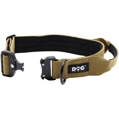 Dog Trace Obroża taktyczna dla psa z uchwytem DOGTRACE K9 - Khaki -L Dog Trace Obroża taktyczna dla psa z uchwytem DOGTRACE K9 - Khaki -L