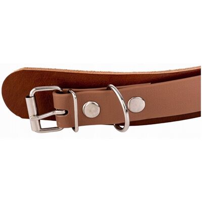 Obroża tropowa BIOTHANE + SKÓRA 38 mm Brązowa 4WILD 38-52 cm -Nie Obroża tropowa BIOTHANE + SKÓRA 38 mm Brązowa 4WILD 38-52 cm -Nie