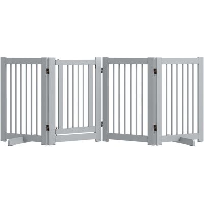 PawHut Ogrodzenie dla psa 4-częściowe, 204 x 75 cm, składane z drzwiami PawHut Ogrodzenie dla psa 4-częściowe, 204 x 75 cm, składane z drzwiami