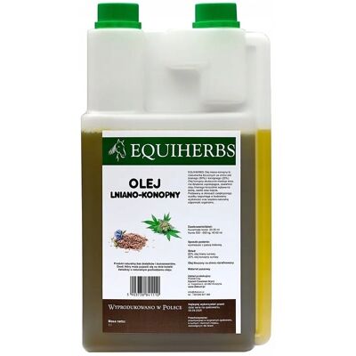 Inny producent Olej lniano-konopny EQUIHERBS 1l Inny producent Olej lniano-konopny EQUIHERBS 1l