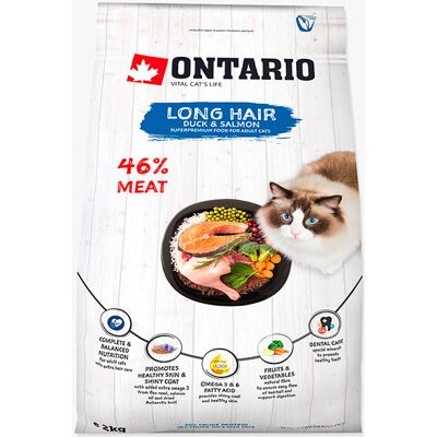 Ontario Kot Długi Futro 2 kg - Karma dla kotów Ontario Kot Długi Futro 2 kg - Karma dla kotów