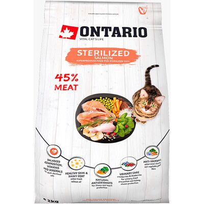 Ontario Karma dla Kotów Łosoś 2kg - Karma dla kotów Ontario Karma dla Kotów Łosoś 2kg - Karma dla kotów