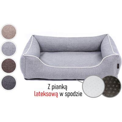 Mestizo Ortopedyczne legowisko z lateksem kanapa łóżko materac antybakteryjne dla psa 80x60 Sofa Mallorca Orthopedic rozbieralne antypoślizg jasnoszare/białe Mestizo Ortopedyczne legowisko z lateksem kanapa łóżko materac antybakteryjne dla psa 80x60 Sofa Mallorca Orthopedic rozbieralne antypoślizg jasnoszare/białe