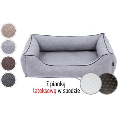 Mestizo Ortopedyczne legowisko z lateksem kanapa łóżko materac mata dla psa 80x60 Sofa Mallorca Orthopedic rozbieralne antypoślizg jasnoszare/czarne Mestizo Ortopedyczne legowisko z lateksem kanapa łóżko materac mata dla psa 80x60 Sofa Mallorca Orthopedic rozbieralne antypoślizg jasnoszare/czarne