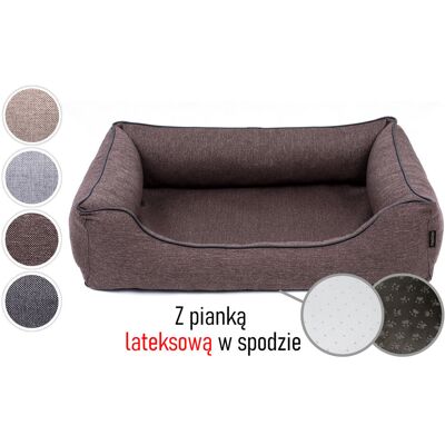Mestizo Ortopedyczne legowisko z lateksem kanapa łóżko materac przeciwgrzybiczne dla psa 80x60 Sofa Mallorca Orthopedic rozbieralne antypoślizg brązowe/czarne Mestizo Ortopedyczne legowisko z lateksem kanapa łóżko materac przeciwgrzybiczne dla psa 80x60 Sofa Mallorca Orthopedic rozbieralne antypoślizg brązowe/czarne