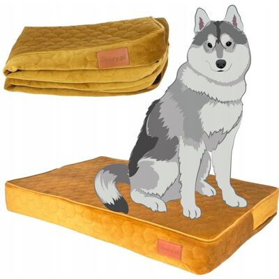 ORTOPEDYCZNY materac poduszka dla dużego psa 120x75x10 cm XL Ukory ŻÓŁTY ORTOPEDYCZNY materac poduszka dla dużego psa 120x75x10 cm XL Ukory ŻÓŁTY