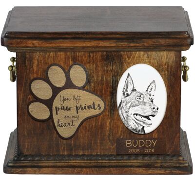 Owczarek australijski kelpie - skrzynia pamiątkowa psa, personalizowana skrzynia ze zdjęciem, skrzynia ze zdjęciem psa marki Art-Dog Owczarek australijski kelpie - skrzynia pamiątkowa psa, personalizowana skrzynia ze zdjęciem, skrzynia ze zdjęciem psa marki Art-Dog