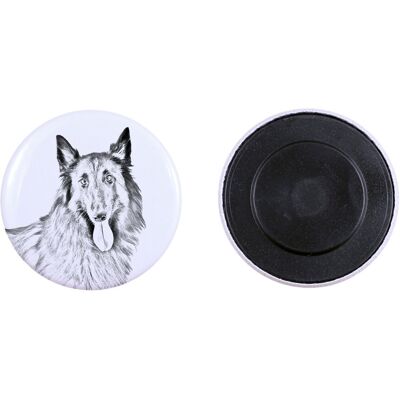 Owczarek belgijski, Belgijski pies pasterski I - magnes z psim pupilem, wyjątkowo lekki, mocny magnes, produkt wykonany ręcznie marki Art-Dog Owczarek belgijski, Belgijski pies pasterski I - magnes z psim pupilem, wyjątkowo lekki, mocny magnes, produkt wykonany ręcznie marki Art-Dog