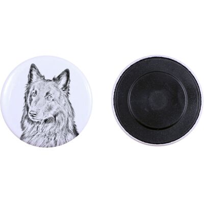 Owczarek belgijski, Belgijski pies pasterski - magnes z psim pupilem, wyjątkowo lekki, mocny magnes, produkt wykonany ręcznie marki Art-Dog Owczarek belgijski, Belgijski pies pasterski - magnes z psim pupilem, wyjątkowo lekki, mocny magnes, produkt wykonany ręcznie marki Art-Dog