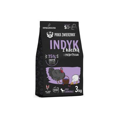 PAKA ZWIERZAKA Seventh Heaven Sucha karma z indyka i kaczki S 3kg PAKA ZWIERZAKA Seventh Heaven Sucha karma z indyka i kaczki S 3kg